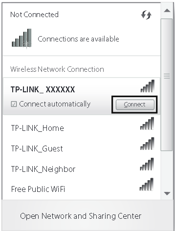 TP-Link - TL-WR710N - Wireless Connection - Step 1 Wireless Connection - Step 1