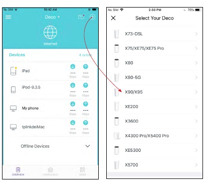 TP-Link - Deco X95 - Add More Decos - Select the Deco model Add More Decos - Select the Deco model