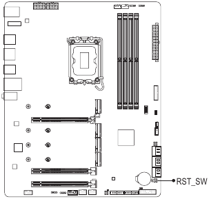 Gigabyte - Z790 AORUS ELITE AX - RST_SW (Reset Button) RST_SW (Reset Button)