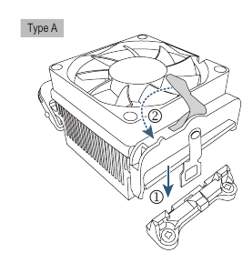 Gigabyte - B650 AORUS ELITE AX - Installing the CPU Cooler - Step 2 - Method A Installing the CPU Cooler - Step 2 - Method A