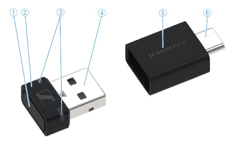 Sennheiser - BTD 600 - Dongle with USB-C adapter Dongle with USB-C adapter
