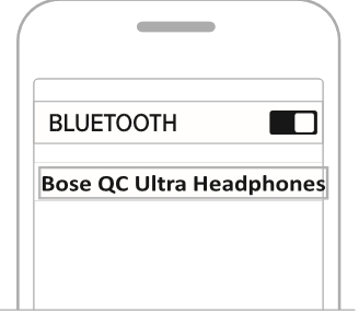 Bose - QuietComfort Ultra Headphones - CONNECT USING THE BLUETOOTH MENU - Step 2 CONNECT USING THE BLUETOOTH MENU - Step 2