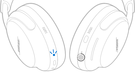 Bose - QuietComfort Ultra Headphones - Connect using the product controls Connect using the product controls