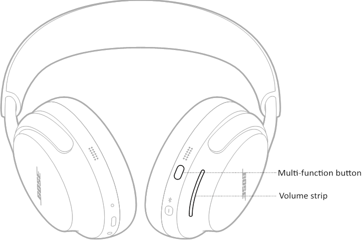 Bose - QuietComfort Ultra Headphones - MEDIA PLAYBACK AND VOLUME MEDIA PLAYBACK AND VOLUME