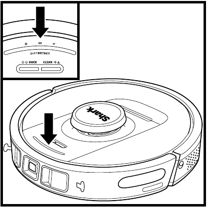 Shark - Detect Pro RV2820AE - DEVICE INDICATOR LIGHTS LOCATION DEVICE INDICATOR LIGHTS LOCATION