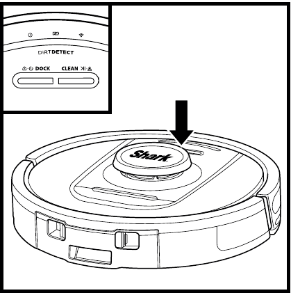 Shark - Detect Pro RV2820AE - DOCK AND CLEAN BUTTONS DOCK AND CLEAN BUTTONS