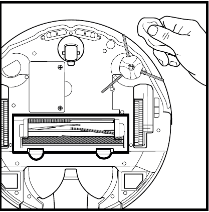 Shark - Detect Pro RV2820AE - Maintenance - CLEANING SIDE BRUSH Maintenance - CLEANING SIDE BRUSH