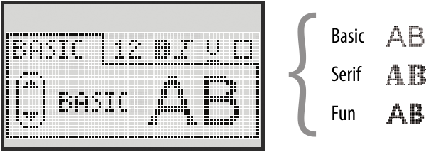 Dymo - LabelManager 260P - Font Type Font Type