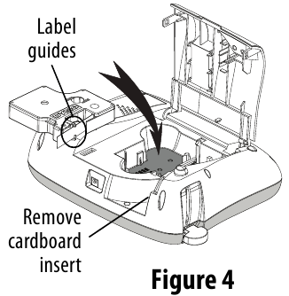 Dymo - LabelManager 360D - Inserting the Label Cassette Inserting the Label Cassette
