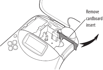 Dymo - LabelManager 450D - Inserting the Tape Cassette - Step 1 Inserting the Tape Cassette - Step 1