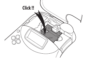 Dymo - LabelManager 450D - Inserting the Tape Cassette - Step 2 Inserting the Tape Cassette - Step 2