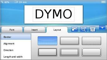 Dymo - LabelManager 500TS - Editing the Label Layout Editing the Label Layout