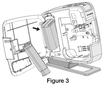 Dymo - LabelManager PnP - Inserting the Battery Inserting the Battery