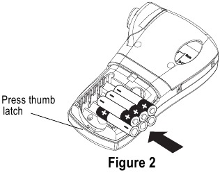 Dymo - RhinoPRO 3000 - To insert the batteries To insert the batteries