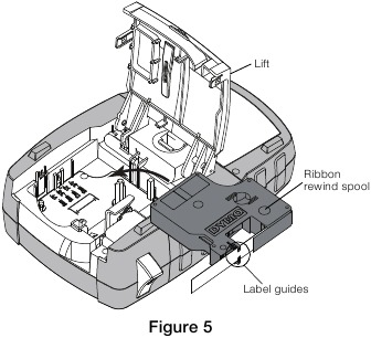 Dymo - RHINO 4200 - To insert the label cartridge To insert the label cartridge