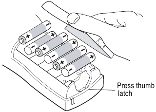 Dymo - RhinoPRO 5000 - To insert the batteries To insert the batteries