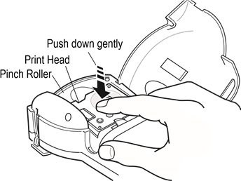 Dymo - RhinoPRO 5000 - To insert the tape cassette - Step 2 To insert the tape cassette - Step 2