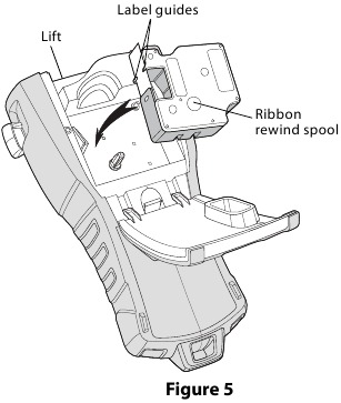 Dymo - Rhino 5200 - Inserting the label cartridge Inserting the label cartridge