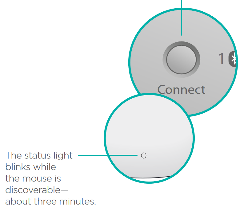 Logitech - T630 - Set up Bluetooth - On your mouse - Step 3 Set up Bluetooth - On your mouse - Step 3