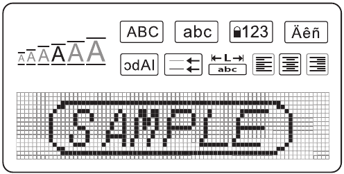 Dymo - LabelManager 210D - LCD Display Overview LCD Display Overview