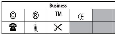 Dymo - LabelManager 210D - Symbols - Part 8 - Business Symbols - Part 8 - Business