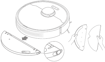 Dreame - DreameBot D10s Pro - Cleaning - Step 2 - Clean the Mopping Module Cleaning - Step 2 - Clean the Mopping Module