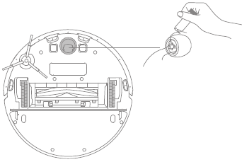 Dreame - DreameBot D10s Pro - Cleaning - Step 4 - Clean the Main Wheel Cleaning - Step 4 - Clean the Main Wheel