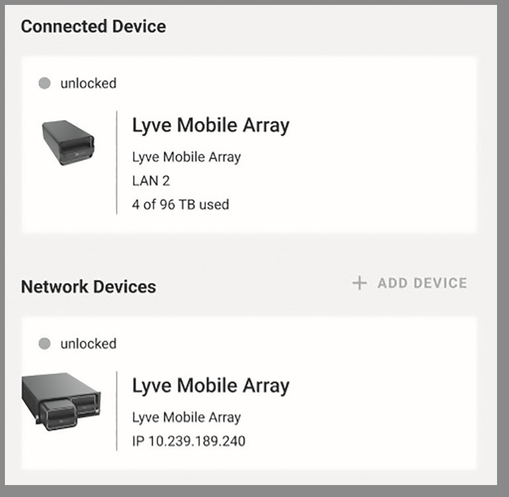 Seagate - LYVE - Padlock web interface Padlock web interface