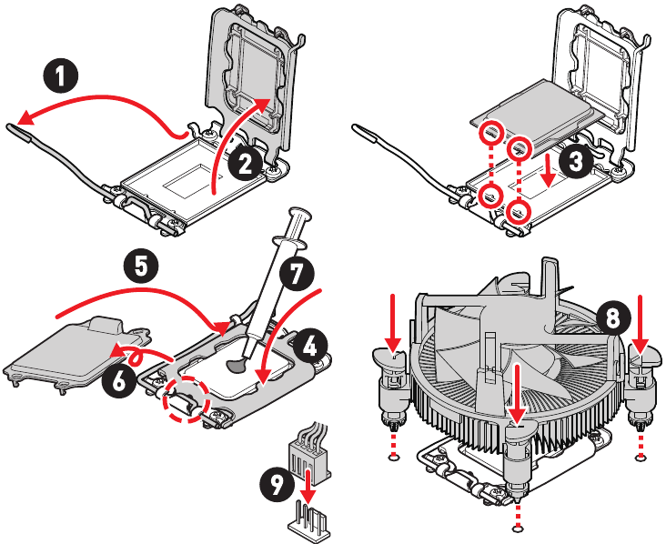 MSI - PRO B660M-A WIFI DDR4 - Installing the CPU into the CPU socket Installing the CPU into the CPU socket