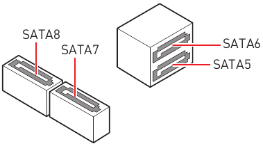 MSI - PRO B660M-A WIFI DDR4 - SATA 6Gb/s Connectors Overview SATA 6Gb/s Connectors Overview