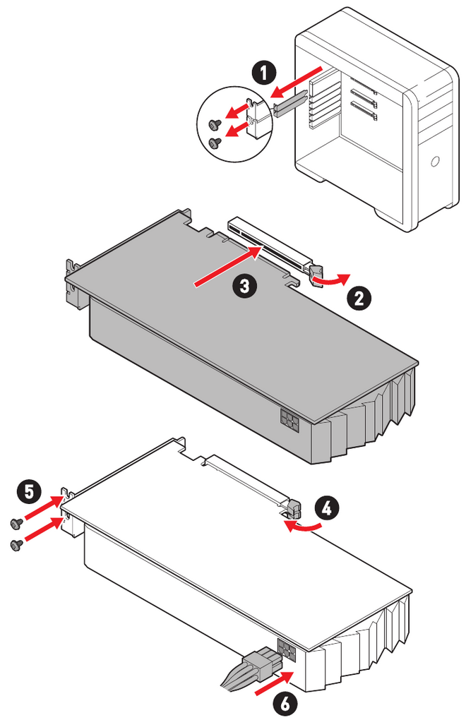 MSI - MPG B650I EDGE WIFI - Installing a Graphics Card Installing a Graphics Card