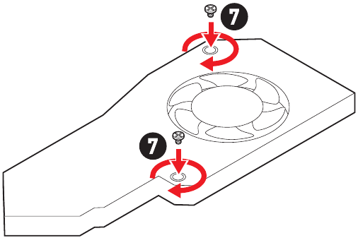 MSI - MPG B650I EDGE WIFI - Installing M.2 module into M2_1 slot - Step 5 Installing M.2 module into M2_1 slot - Step 5