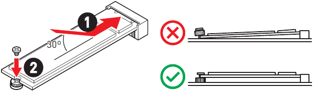 MSI - MPG B650I EDGE WIFI - Installing M.2 module into M2_2 slot Installing M.2 module into M2_2 slot