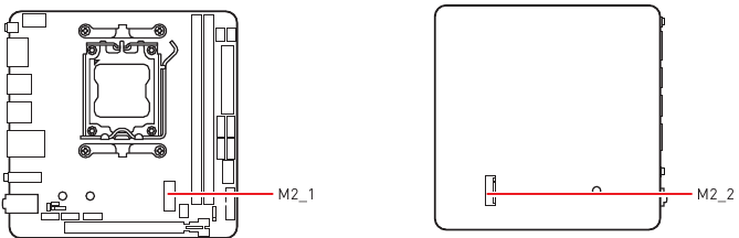 MSI - MPG B650I EDGE WIFI - Overview of Components - Part 3 - M.2 Slots Overview of Components - Part 3 - M.2 Slots