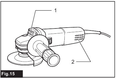 Makita - 9557HNR - Maintenance - Air vent cleaning Maintenance - Air vent cleaning