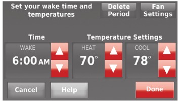 Honeywell - RTH9580 - Adjusting program schedules - Step 6 Adjusting program schedules - Step 6