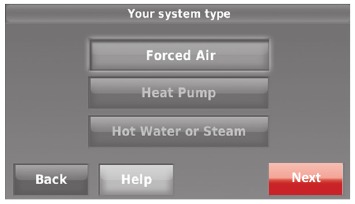 Honeywell - RTH9580 - Alternate wiring key (Heat Pump System) - Step 7 Alternate wiring key (Heat Pump System) - Step 7