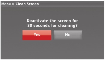 Honeywell - RTH9580 - Cleaning the thermostat screen - Step 3 Cleaning the thermostat screen - Step 3