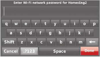 Honeywell - RTH9580 - Connecting to your Wi-Fi network - Step 3 Connecting to your Wi-Fi network - Step 3