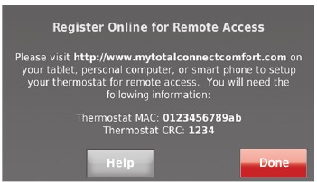 Honeywell - RTH9580 - Connecting to your Wi-Fi network - Step 5 Connecting to your Wi-Fi network - Step 5