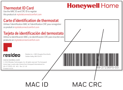Honeywell - RTH9580 - Registering your thermostat online - Step 3 Registering your thermostat online - Step 3