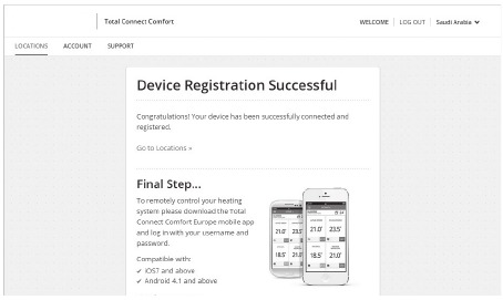 Honeywell - RTH9580 - Registering your thermostat online - Step 5 Registering your thermostat online - Step 5