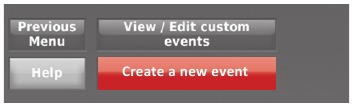 Honeywell - RTH9580 - Setting custom events: business use - Step 2 Setting custom events: business use - Step 2