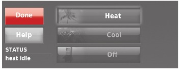 Honeywell - RTH9580 - Setting system mode - Step 2 Setting system mode - Step 2