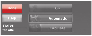 Honeywell - RTH9580 - Setting the fan - Step 2 Setting the fan - Step 2