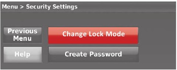 Honeywell - WIFI 9000 COLOR TOUCHSCREEN - Adjusting security settings - Step 2 Adjusting security settings - Step 2