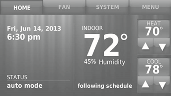 Honeywell - WIFI 9000 COLOR TOUCHSCREEN - Auto changeover Auto changeover