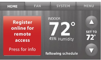 Honeywell - WIFI 9000 COLOR TOUCHSCREEN - Connecting to your Wi-Fi network - Step 7 Connecting to your Wi-Fi network - Step 7