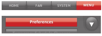 Honeywell - WIFI 9000 COLOR TOUCHSCREEN - Setting preferences - Step 1 Setting preferences - Step 1