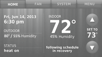 Honeywell - WIFI 9000 COLOR TOUCHSCREEN - Smart Response Technology Smart Response Technology